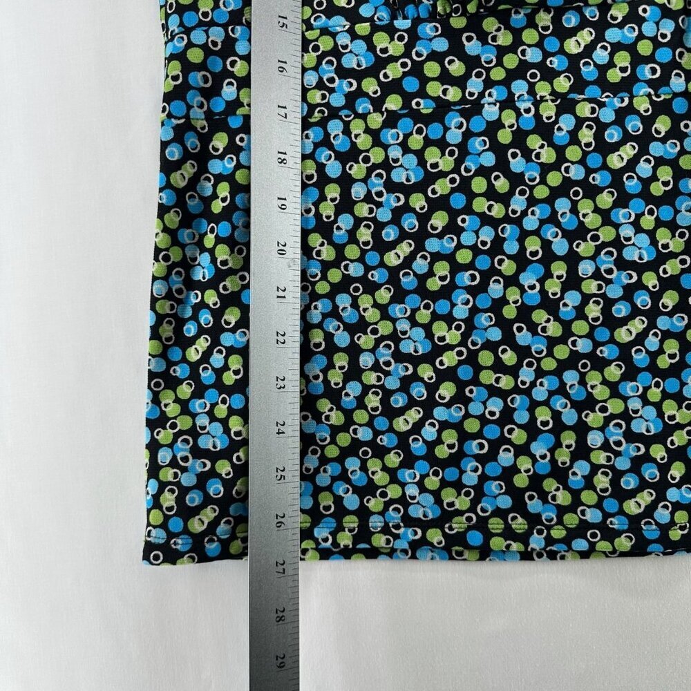 Charter Club Woman Tank Top Sz 2X Polka Dot Surplice Sleeveless Nylon Blue Green - Picture 10 of 10